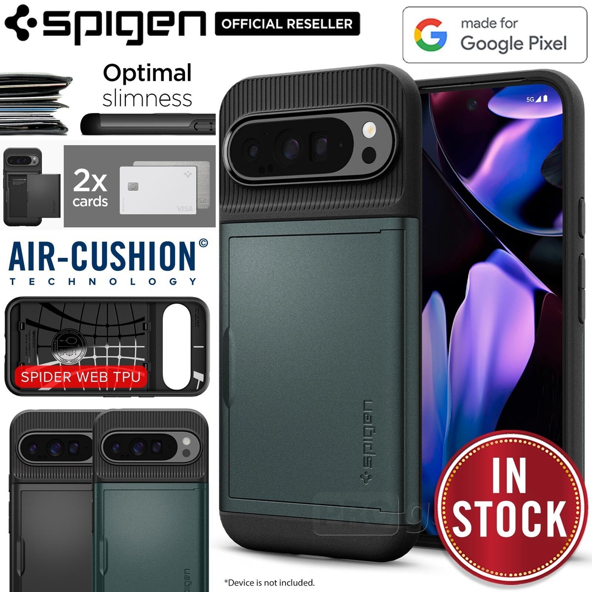 For Google Pixel Pro XL Case SPIGEN Slim Armor CS Card