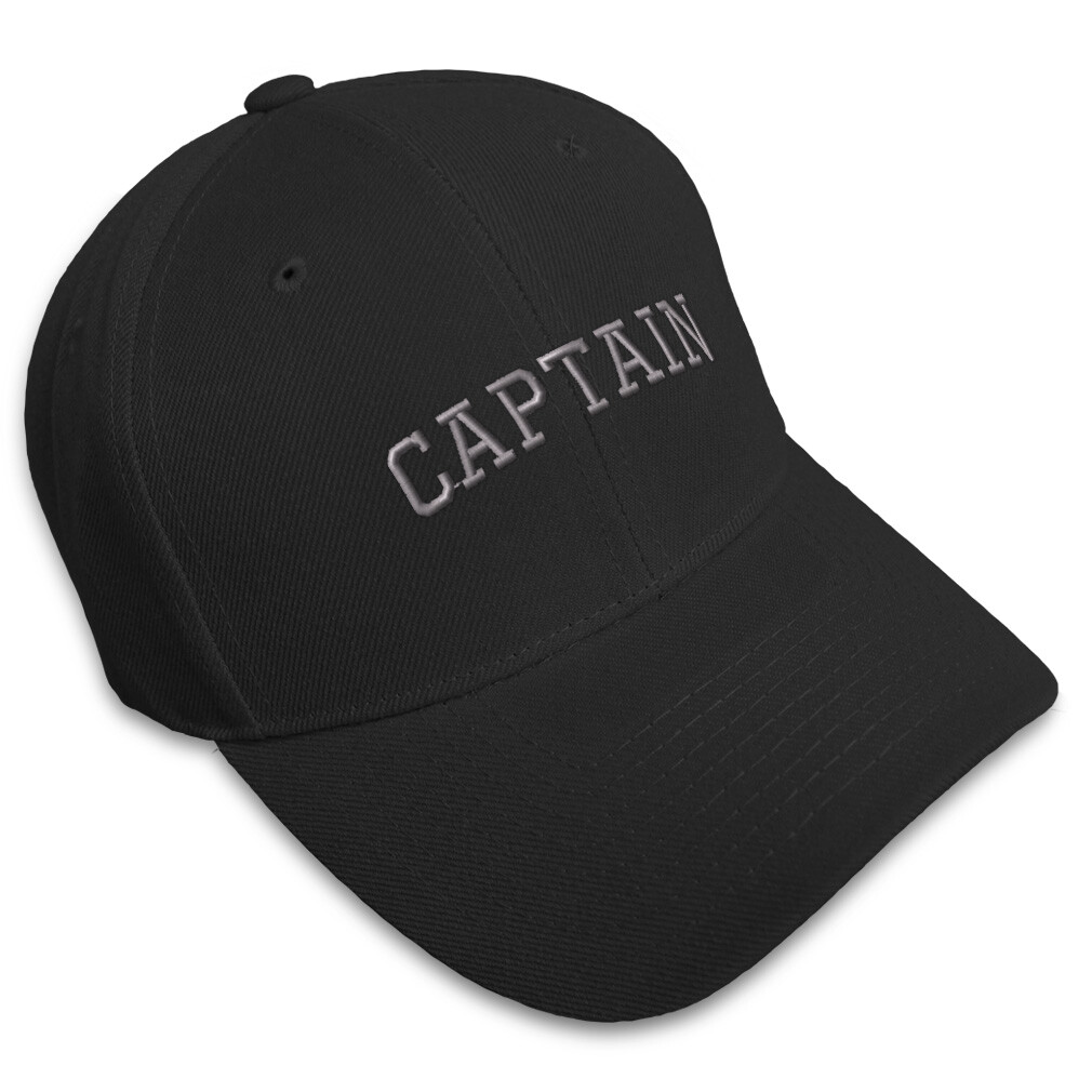 Baseball Cap Silver Letters Captain Sailing Embroidery Dad Hats for Men & Women