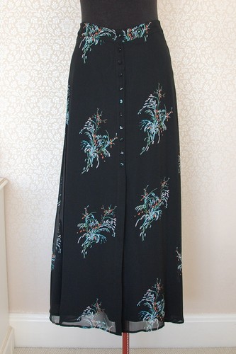 Mint Velvet Womens Black Floral Maxi Skirt. Size 10. BNWT RRP £89