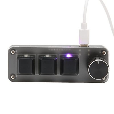 OSU Gaming Keyboard 3 Key Mini RGB Backlight Programmable Keypad USB Mechanic...