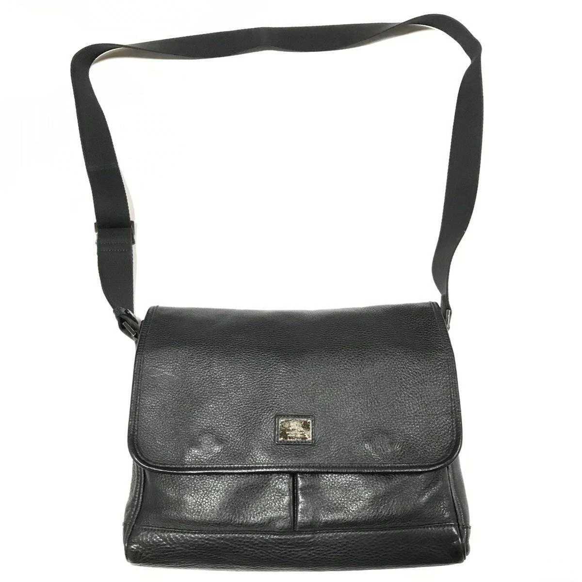 BURBERRY BLACK LABEL Shoulder bag Black pochette genuine leather