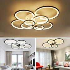 Acrylic Chandelier Light Ceiling Lamp Modern LED For Living Room Bedroom+Remote!