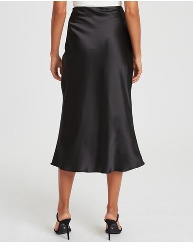 NWT | Chancery (The Iconic) Merrie Slip Midi Skirt | Black | AU6 US2 EU34 | - Picture 3 of 4