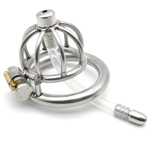 Metal Small Lock Cage Male Chastity Urethra Ring Binding Devices Restrain - Picture 28 of 51