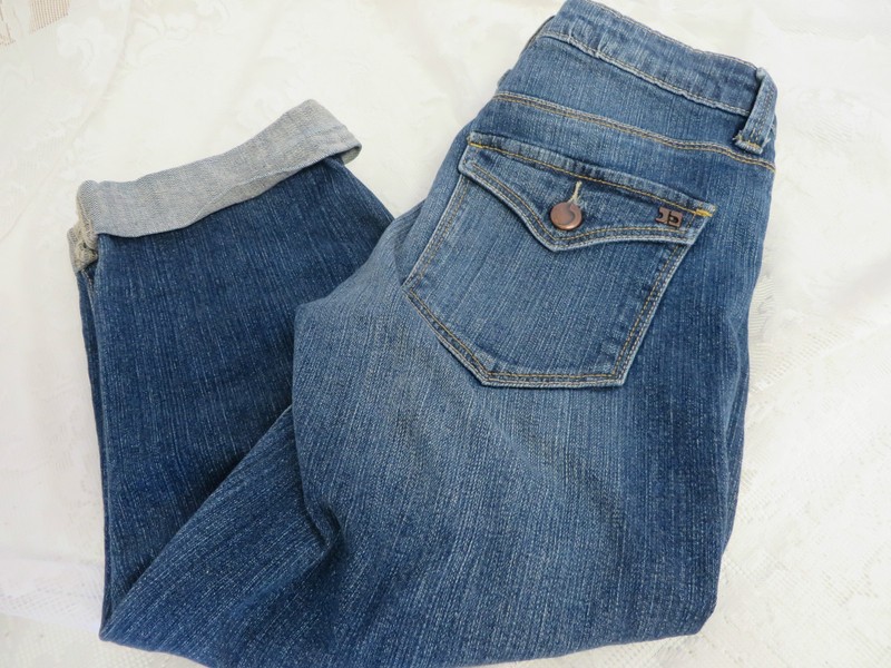 JOE'S JEANS CROP Maribelle  Size 14 Denim Cuffed EUC Flap Pockets GIRLS Blue