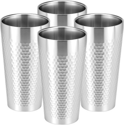 QWORK 19oz Stainless Steel Insulated Tumblers 4 Pack Stackable Double Wall