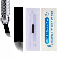 30 Sloped Disposable Microblading Needles - Ideal for Precise Makeup Application