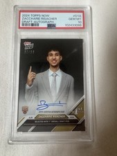 2024 Topps Now Zaccharie Risacher Draft Auto Blue /99 PSA 10