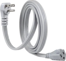 Appliance Power Extension Cord - 3 Prong Flat Wire SPT-3 14 AWG Heavy Duty Male 