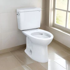 TOTO Drake Two-Piece Toilet, CEFIONTECT, TORNADO FLUSH, 1.6 GPF, Less Seat,