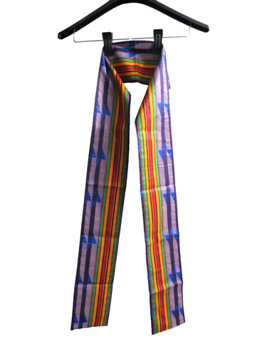 Kente African Fabric Stole 100% Cotton 72in X 2.5in C210658