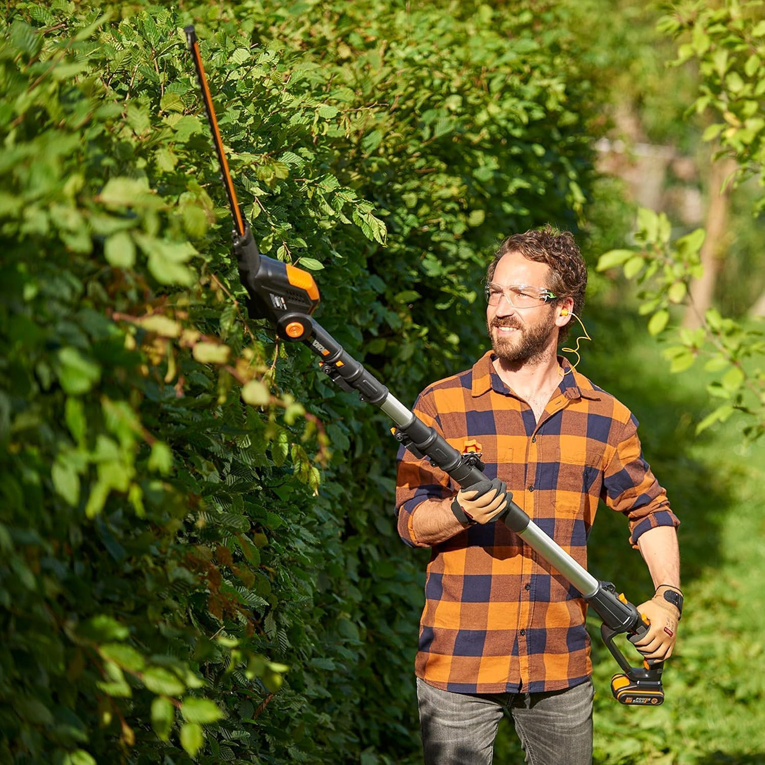WG252E.9 Tagliasiepi Con Asta Telescopica 20 V Max. | Powershare | Non Include B - 4
