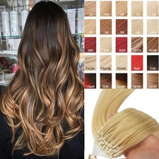 Micro Beads Loop Tip Human Hair Extensions Micro Links Double Beads Real Hair 1g