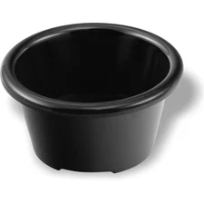 Ramekin 3oz, Black, Smooth sided condiment cup, case of 48