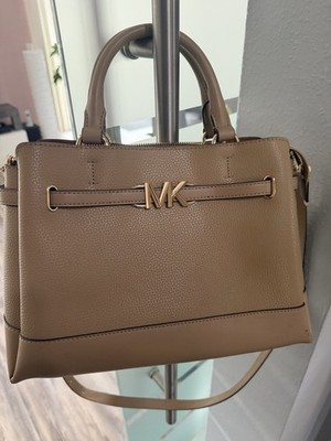 Michael Kors Reed Large Belted Satchel Handtasche in der Farbe Camel