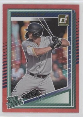 2025 Panini Donruss Rated Prospects Red 241/250 Spencer Jones #136 o7m
