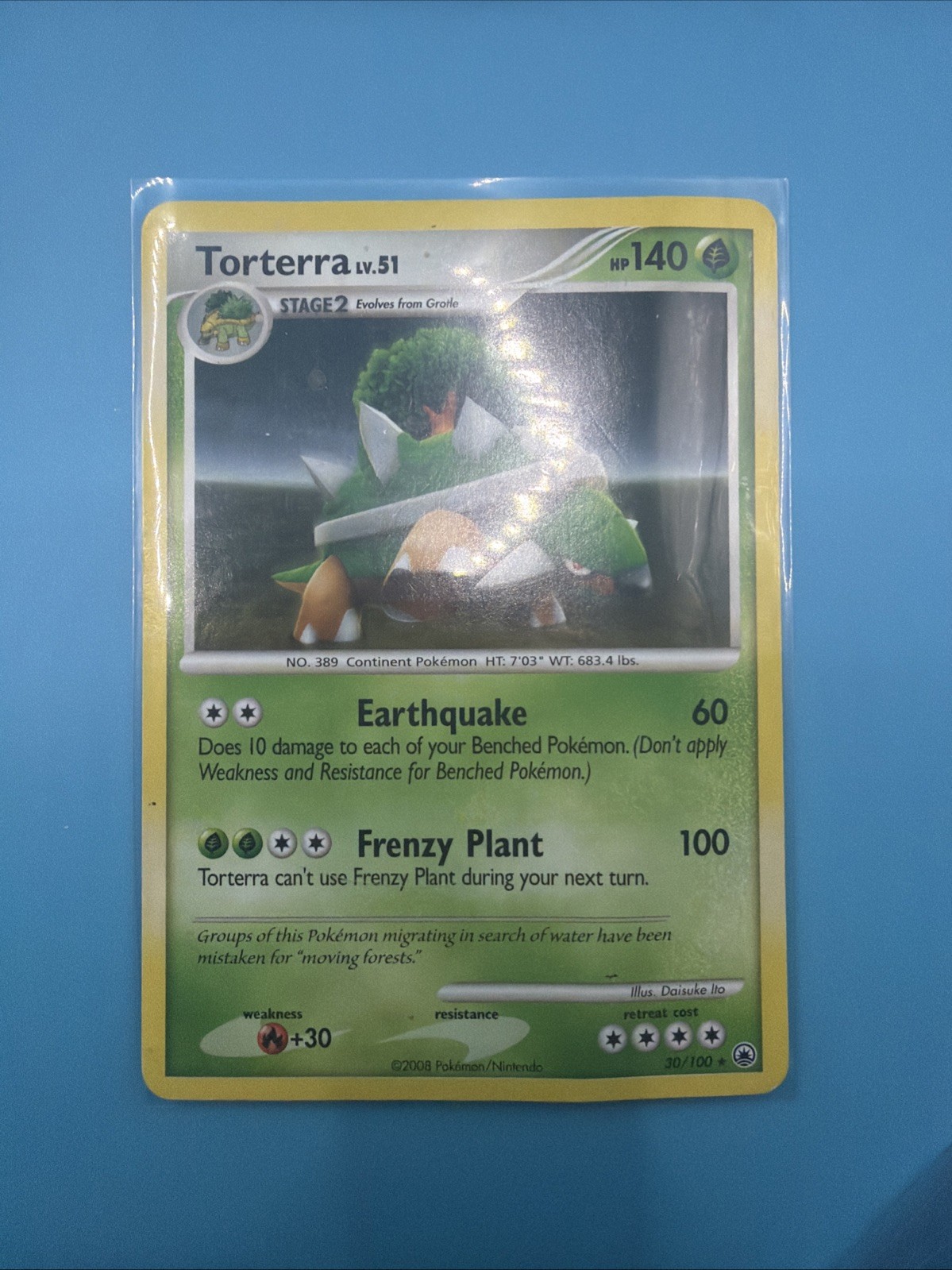 Pokemon Diamond and Pearl Majestic Dawn- Torterra (Rare) Card 30/100