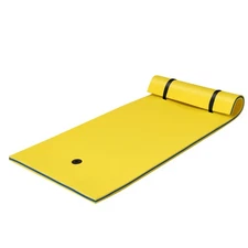 3-Layer Tear-proof Floating Water Pad Island Mat Sports Relaxing Outdoor Yellow