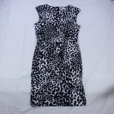 Calvin Klein Black and White Animal Print Dress – Size 6