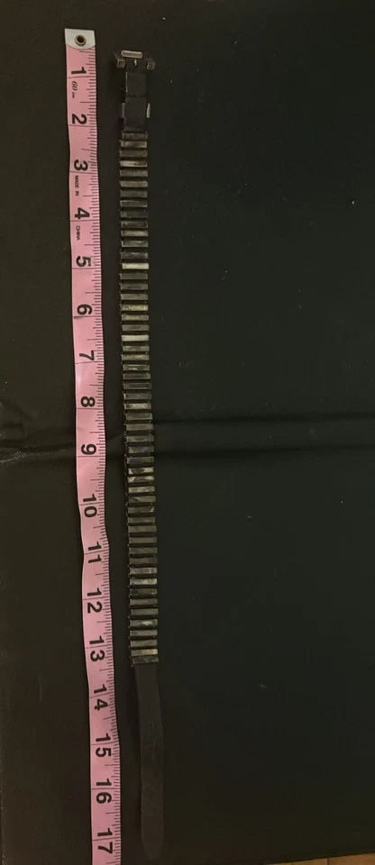 Michael Kors Segmented Stainless Steel Metal And Black Leather Band Wrap... - Image 4 of 4