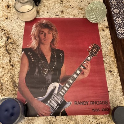 Original Vintage Poster Randy Rhoads guitarist quiet riot memorabilia 1970s