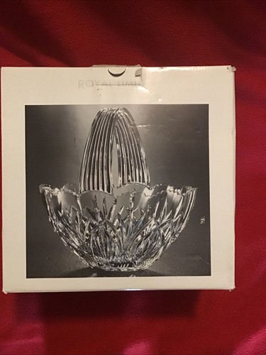 Vintage ROYAL LIMITED CRYSTAL Basket 24% Full Lead Crystal Czech Republic - Picture 3 of 4