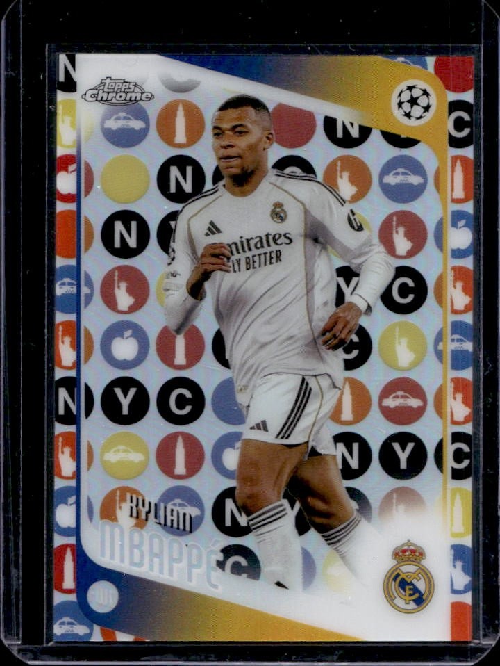 2025-26 Topps Chrome Kylian Mbappe Big Apple SP Fanatics Fest Exclusive #112