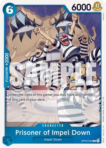ワンピース カードゲーム Onepiece card game TR OP16-042 GEM MINT One Piece Card The Prisoners of Impel Down OP16-042 TR Treasure