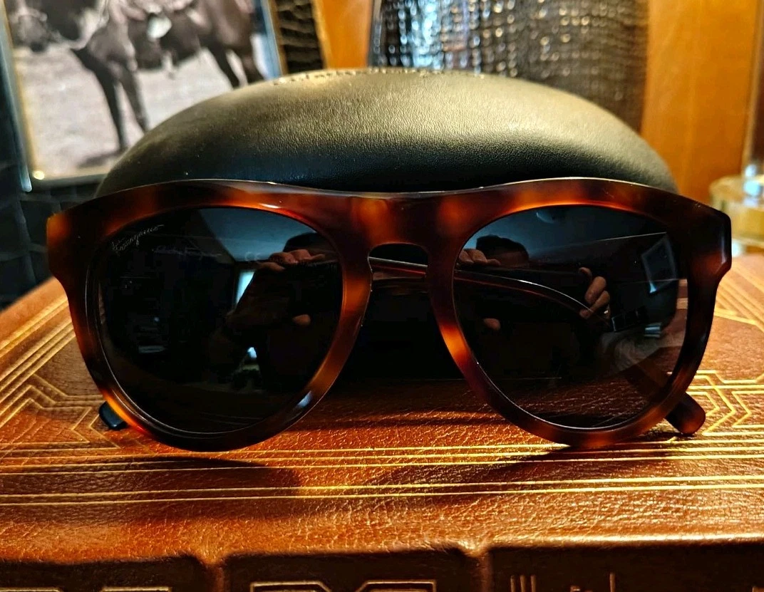 Salvatore Ferragamo Brown Round Sunglasses for Men for sale | eBay