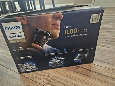Philips Norelco Shaver 8000 Black Waterproof 3 Head Rotary Men's Facial Shaver