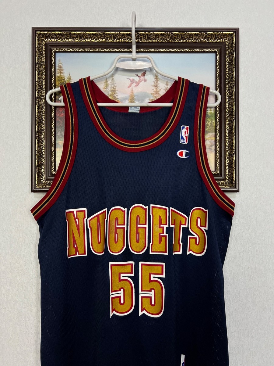 Vintage 90's Champion Denver Nuggets NBA Mutombo Jersey Mens Shirt