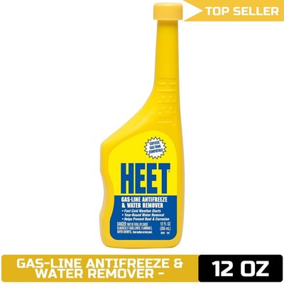 HEET Gas-Line Antifreeze & Water Remover 12 fl. oz. (28201) - Prevents Freezing/