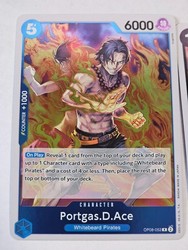 Portgas D. Ace OP08-052 Rare Foil Two Legends One Piece TCG