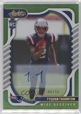 2022 Absolute Rookies Spectrum Green Signatures 4/15 Tyquan Thornton Auto 17a5