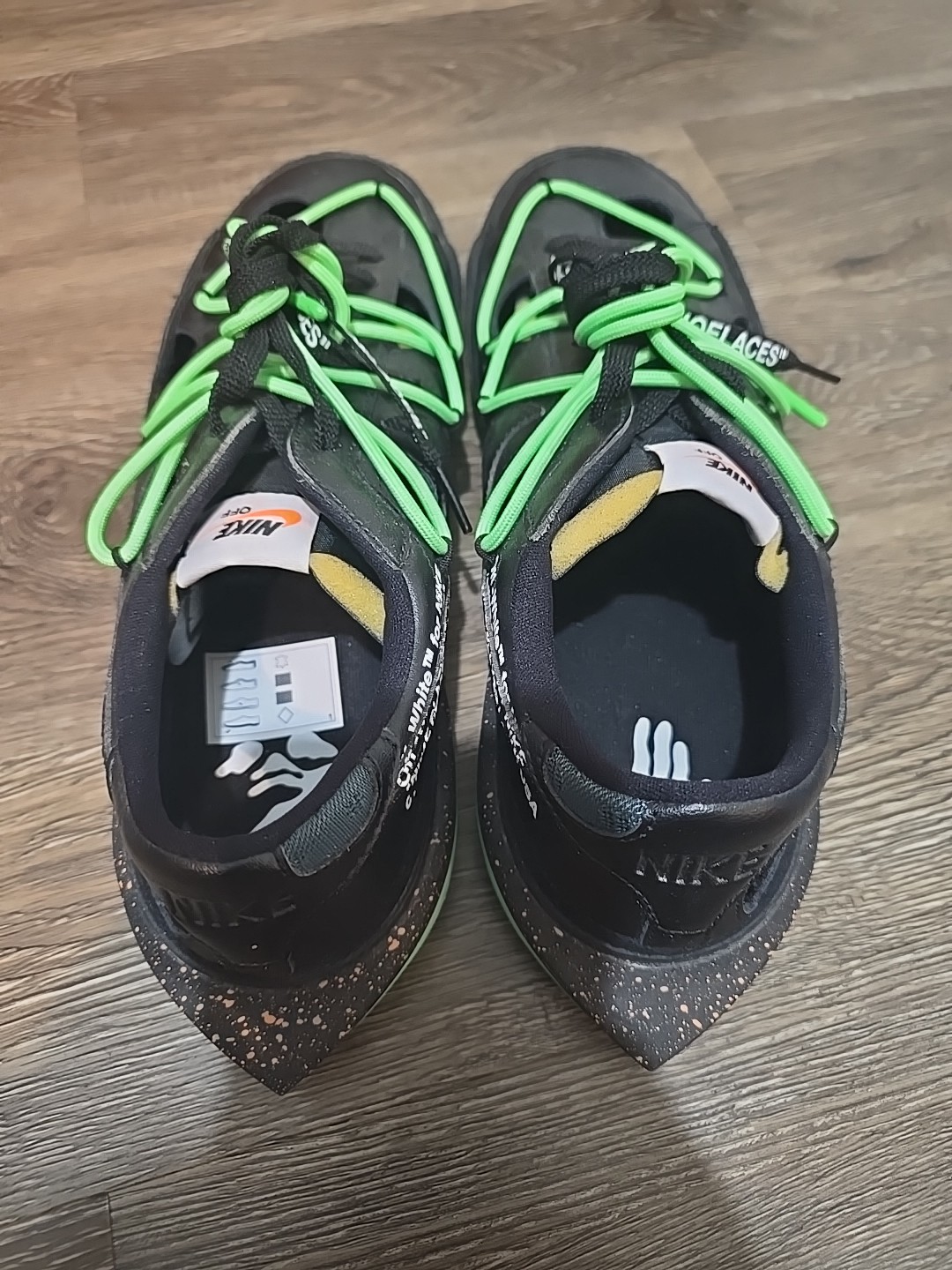 Off White x Nike Blazer Basso "Electro Green" Taglia 12 Virgil Abloh Collab 