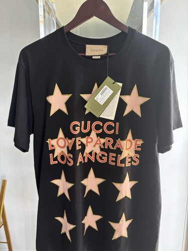 Gucci Love Parade Los Angeles T Shirt Black New Authentic 2022 615044 - Picture 2 of 2