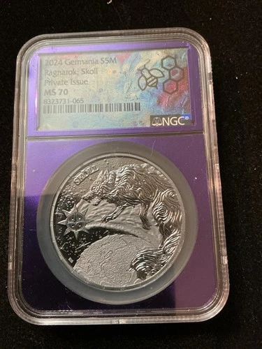 2024 Germania Mint 1 Oz Silver - Ragnarok Skoll Fantasy Issue - NGC MS70