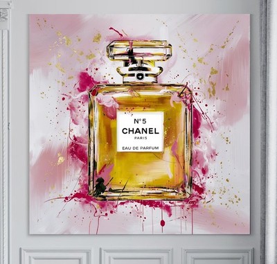 XL LEINWAND BILDER BIS 140x140x5 COCO CHANEL PARFUM Nr.5 PARIS WANDBILD ABSTRAKT