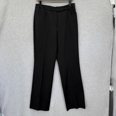 Escada Sport Women's Black Wool Silk Blend Dress Pants Trousers Size 38 US 10