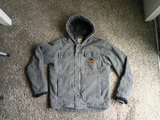 Carhartt Men's Bartlett Sherpa-Lined Utility Jacket, Gray, Sz Small Rn 14806