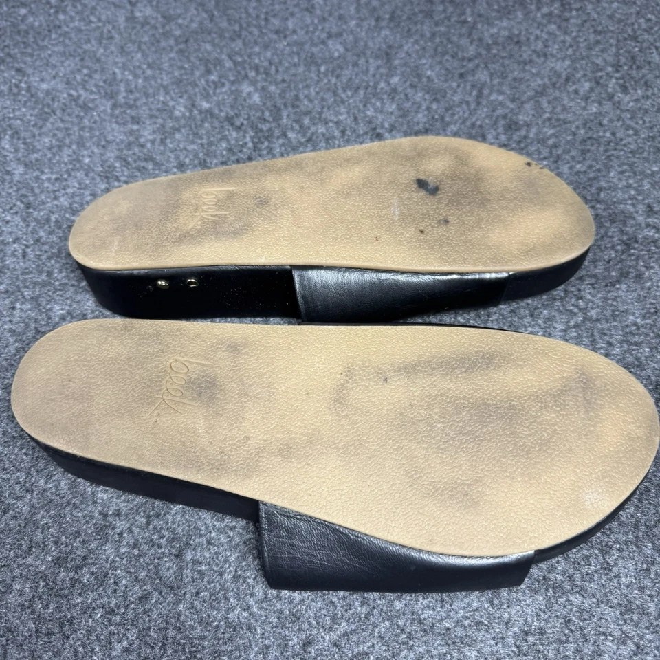 Beek Gallito Leather Slide Sandals Black 11  Platform Slip On Shoes - Image 3 of 4