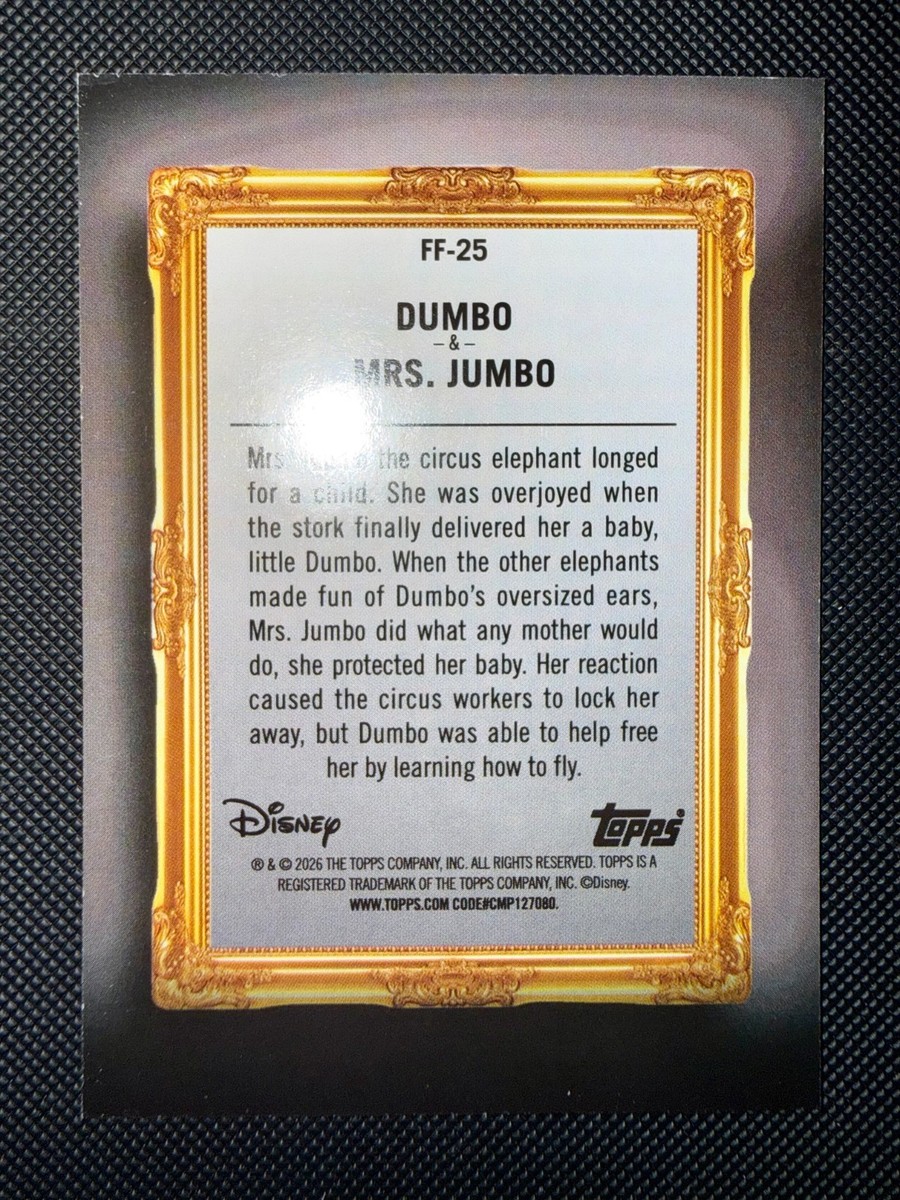 2026 Topps Disney Neon - Dumbo & Mrs. Jumbo Family First - #FF-25