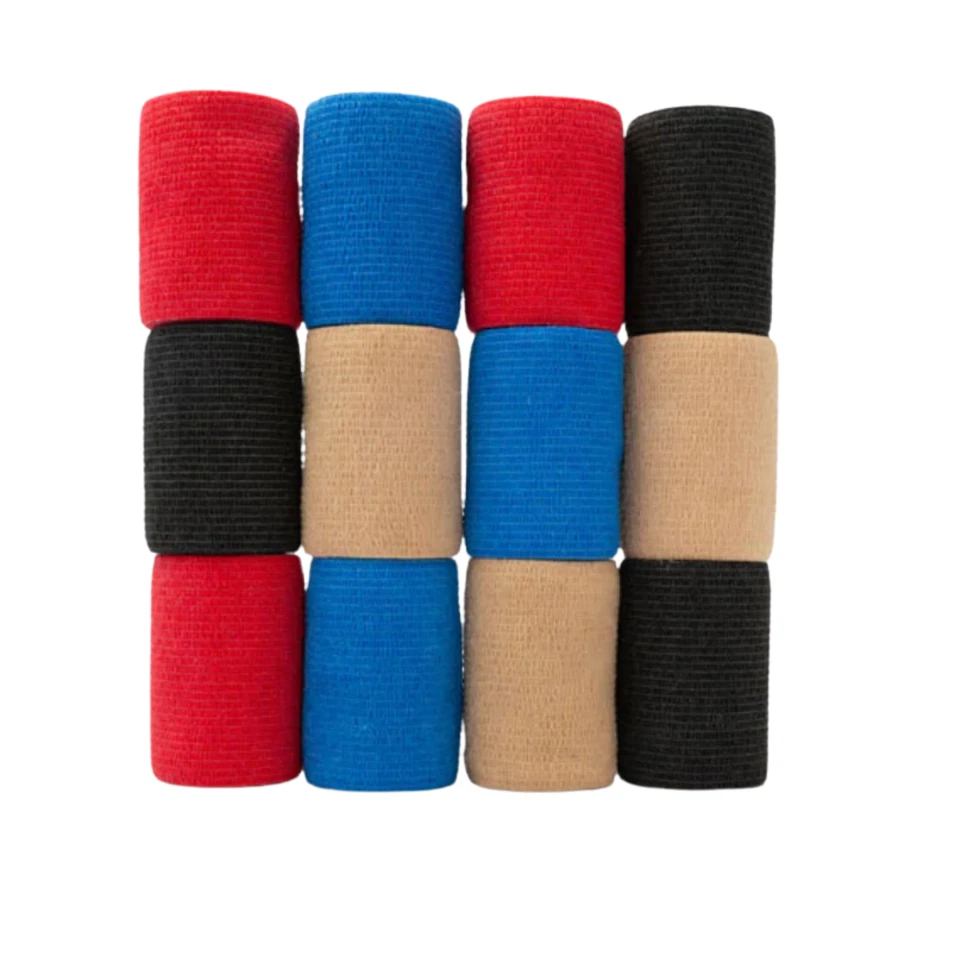 Selbstklebende Haftbandagen 7,5cmx4,5m axion/12er Mix-Set schwarz,beige,rot,blau - Bild 4 von 4