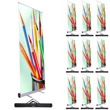 InstaHibit 10pcs 33"x79" Retractable Roll Up Banner Stand Trade Show Display