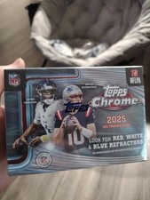 2025 Topps Chrome NFL Football Blaster Value Box New Factory Sealed In Hand