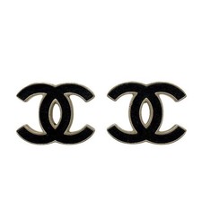 Chanel Coco Mark Earrings Women Black One Size 680039
