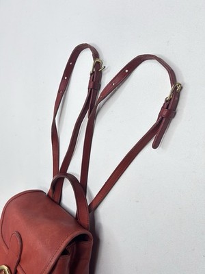 Vintage COACH Soho Backpack Daypack Orange Leather 4152 Made 