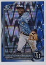 2022 Bowman Chrome Prospects Blue RayWave Refractor 81/150 Alejandro Pie 1jk7