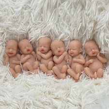 Silicone Reborn Baby 6PCS Doll Set Neswborn Sleeping Dolls 4inch Soft Body Toys