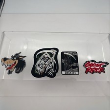 4 Motorcycle Biker Punk Lone Wolf, Ghost Rider, Grim Reaper, Death Patches